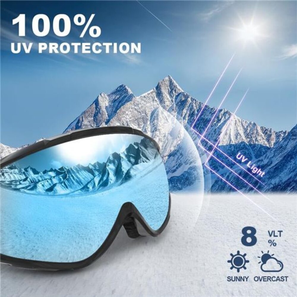 Snowboard Goggles for Men, Women & Youth - 100% UV Protection C5 - Picture 5 of 7